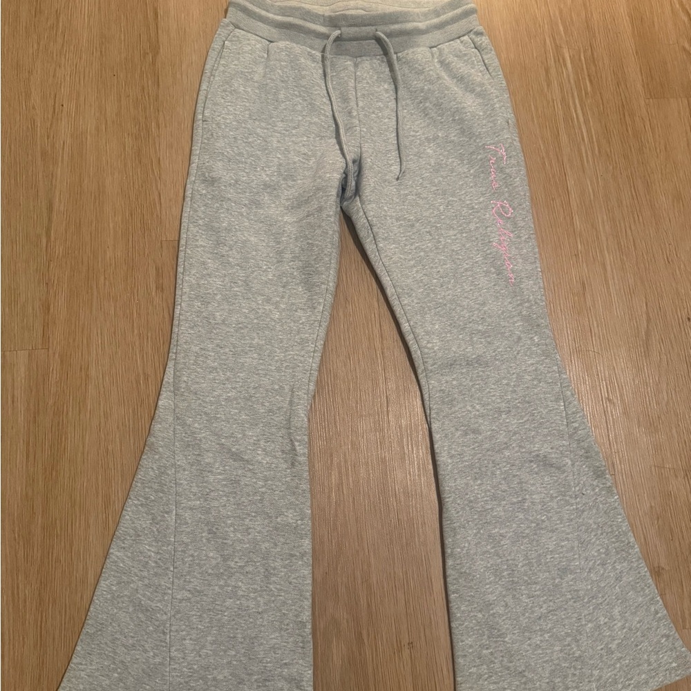 True Religion Kids Light Gray Flared Sweatpants